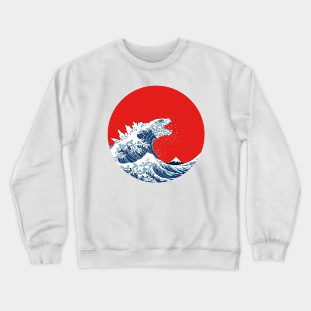 Hokusai Kaiju Crewneck Sweatshirt by Mdk7